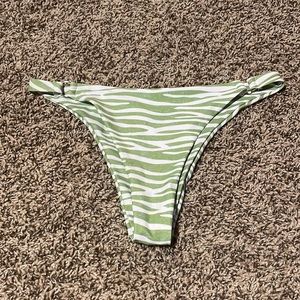 shein green striped swimsuit bottoms